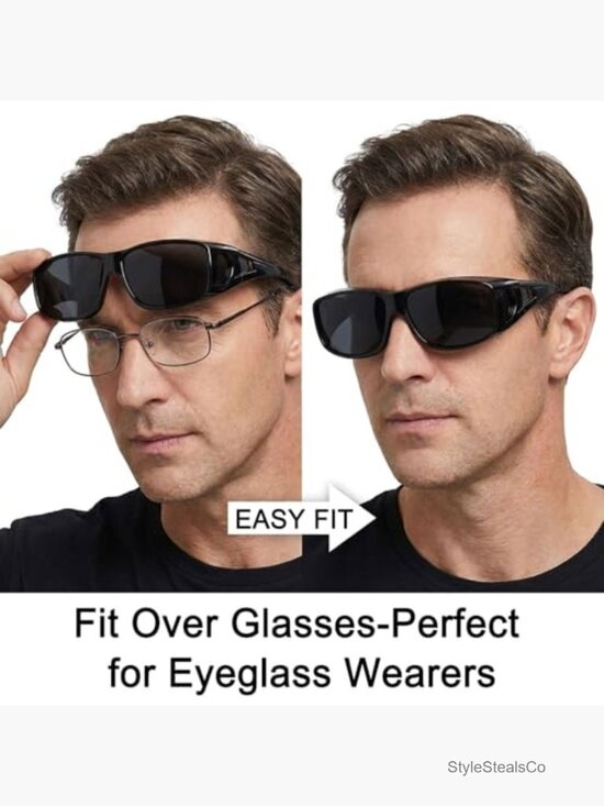 Fit Over Glasses Polarized Sunglasses UV400 Wrap Around Unisex Driving